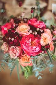 You can select the ribbon color and even mix and match bouquets and arrangements between the collections to customize your wedding flowers. Top 8 Wedding Colors In Spring 2019 Coral Burgundy And Fuchsia Palette Wedding Flowers Bridal Bo Wedding Bouquets Pink Wedding Flowers Wedding Flower Guide