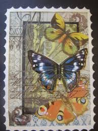 Artfully Musing Butterfly Postage Stamps Atcs Artist Trading Cards Butterfly Stamp Postage Stamps
