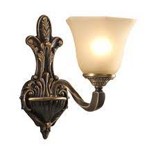 Shop bed bath & beyond for modern vanity lighting and more. Bell Shade Bedroom Wall Sconce Glass Meta 1 2 Lights Vintage Style Sconce Lamp With Engraving Arm Beautifulhalo Com
