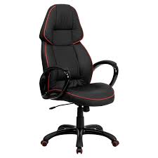 Flash Furniture High Back Vinyl Executive Swivel Office Chair With Red Piping Border Executive Office Chairs Stylish Office Chairs Vinyl Office Chair