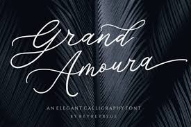 Grand Amoura Font By Reyrey Blue Creative Fabrica