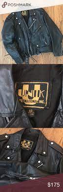 Vtg Unik Leather Biker Motorcycle Jacket 40 Vintage Leather Motorcycle Jacket Motorcycle Jacket Leather Motorcycle Jacket