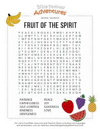 Fruit Of The Spirit Sunday School Teaching Kids Sunday School Lessons Bible Word Searches