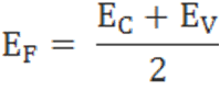 Chemists sometime call the fermi level by the name chemical potential, \(\mu_{chem}\). Fermi Level In Intrinsic Semiconductor