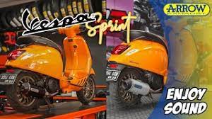 Arrow Exhaust Vespa Sprint 150 Youtube