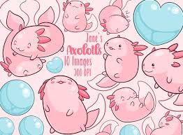 Axolotl かわいい動物の絵, かわいい 動物 イラスト, 可愛いポケモン. Kawaii Axolotls Clipart Kawaii Download Instant Download Etsy In 2021 Animal Drawings Drawings Creature Drawings