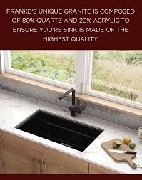Franke S Unique Granite Is Composed Of 80 Quartz And 20 Acrylic Resin To Ensure Your Sink Is Made Of The Highest Quality Granite Sink Sink Franke Sink