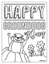 Join us while we color the groundhog and hope that he comes out to celebrate … 4 Adorable Groundhog Day Coloring Pages For Kids