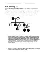 Most people were indoors seeking warmth. Lab Activity 11 Project2 1 Doc Name Unhs I D Lab Activity 11 Complete Mini Lab 1 Investigate Human Pedigree On Page 300 Of Your Textbook In The Course Hero