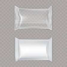 Plastic Package Packet Candy Bag Pack Mockup Illustration Cookie Transparent Paper Pouch Isolated Clear 3d Re Plastic Texture Plastic Bag Plastic Bag Packaging