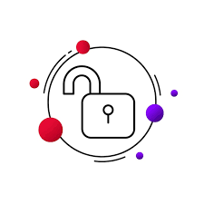 Icona della linea di blocco aperta Sblocca l'hacking di blocco bypass del  sistema di sicurezza