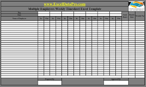 Simple time tracking app for deskless employees. Download Multiple Employees Weekly Timesheet Excel Template Exceldatapro