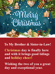 Holiday Cheer Merry Christmas Card For Brother Sister In Law Birthday Greeting Cards By Davia Law Christmas In Law Christmas Gifts Merry Christmas Card