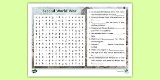 second world war word search age 9 11 teacher made