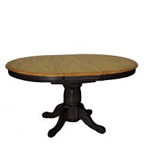 Unfinished wood round pedestal table for 4 (42 in. Yorkshire Rustic Oak Pedestal Dining Table Black Plowhearth