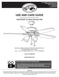 Electrical diagrams are for reference only. Hampton Bay 91851 91852 91850 Installation Guide Manualzz