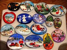Tas Boyama Yilbasi Painted Rocks Christmas Rock Hand Painted Rocks