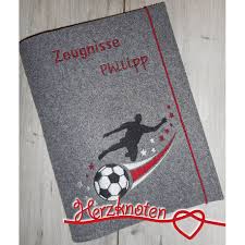 Andreas hat eine altgriechische herkunft und stammt sogar noch aus vorchristlicher zeit. Zeugnismappe A4 Gestickt Auf Grauem Filz Zum