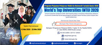 Pengarah projek yayasan pelajaran mara program pendidikan tinggi malaysia jepun mjhep no. Permohonan Online Program Pinjaman Pelajaran Mara Ke Universiti Terbaik Dunia 2020 Ewarta Mara