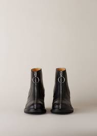 Totokaelo Mm6 Maison Margiela Black Leather Zip Ankle Boot 690 00 Boots Black Ankle Boots Me Too Shoes
