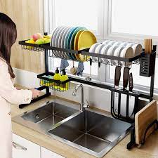 Check spelling or type a new query. Lamptop Dish Rack Sink Rack Dish Drainer For Kitchen Sink Racks Black Stainless Steel Over The Sink Shelf Storage Rack 33 5 L X 12 6 W X 20 5 H Amazon Ca Home