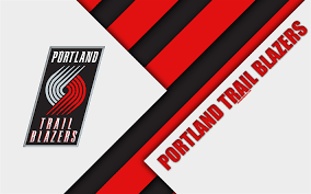 Download Wallpapers Portland Trail Blazers 4k Logo Material Design American Basketball Club White Abstraction Nba Portland Oregon Usa Basketball Besth Portland Trailblazers Trail Blazers Portland