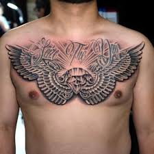 Diamond tattoo designs with a crown: 151 Gliding Wing Tattoos That Stand Out From The Others