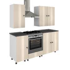 cuisine sevilla ivoire brillant l 180 cm avec meuble haut et bas leroy merlin