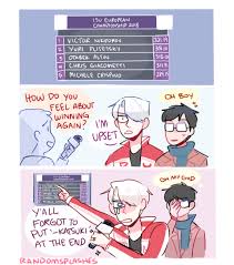 Headcanon Victor Deadass Gets Petty Af Whenever People Forget To Put In Nikiforov Katsuki Yuri On Ice Yuri On Ice Comic Yuri