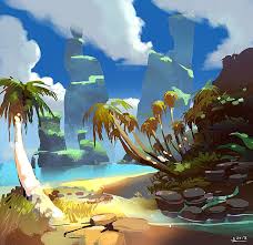 Tropical Escape By Ani R On Deviantart Environment Concept Art Artsy Background Game Concept Art