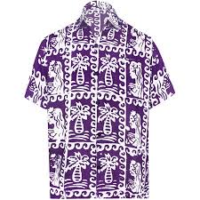 La Leela Hawaiian Shirt Mens Beach Aloha Camp Party Casual