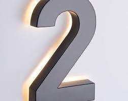Led House Number Plaque Light Up House Number Plaque Backlit House Number Plaque Illuminated House Numbers Gill Sans House Numbers In 2020 Led House Numbers Illuminated House Numbers Led House