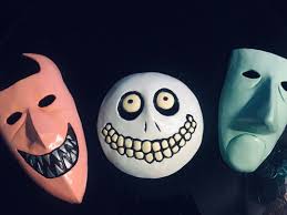 Lock, Shock, and Barrel Masks Inspired by the Nightmare Before Christmas