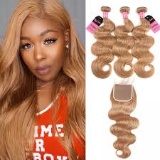 Will you look good with platinum blonde hair? Body Wave 3 Bundles Honey Blonde Hair Weaves With 4 4 Closure Yolissa Hair
