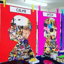 Two More Of Our Awesome Identity Collages That We Created In Art We Had Been Discussing Our Identity In Health So We Made Collag Art For Kids Identity Photo