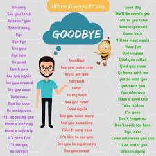 60 Alternative Ways To Say Goodbye In English Eslbuzz Learning English Learn English Words Learn English Vocabulary English Phrases