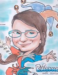 Court Jester Caricature: A Custom Ruled Notebook with a lively drawing