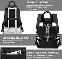 Cafele Resistente all'acqua Travel Work Zaini neri Borsa Business Teacher  Nurse Computer Bag con porta USB, nero trapuntato : Amazon.it: Moda