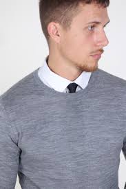 Jack & Jones Mark Merino Strik Grey Mlelange