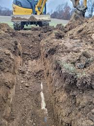 Sewer line replacement..the old line was installed incorrect and had a  belly in the line that was causing backups.  #diggingdirtwheredirtneedsdigging