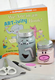 These designs are only the outline part of the drawing and it will be up to the person to apply the colors. Elephant And Piggie Slime Jars Art Tivity Inspired Craft Finding Zest