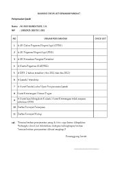 Daftar pegawai kenaikan pangkat tahun 2018. Blangko Check List Kenaikan Pangkat