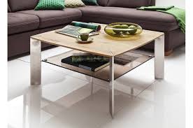 Il est temps de donner à votre canapé la table basse qu'il mérite. Table Basse Carree En Bois Verre Et Acier Pour Salon