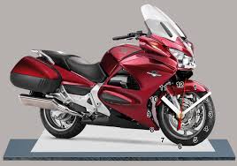 Honda Pan European Rouge Moto En Horloge Miniature Auto Horloge