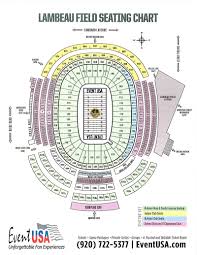 Lambeau Field Seating Chart Event Usa