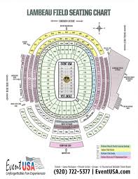 lambeau field seating chart event usa