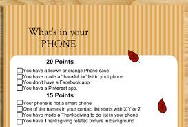 If you plan on using printable games at. What S In Your Phone Free Printable Thanksgiving Game For Adults