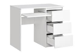 Burel xiie « bure »; Bureau Informatique Avec 3 Tiroirs Heini Blanc Mat 76 X 90 X 50 Cm Blanc Mat Trend Home Fr