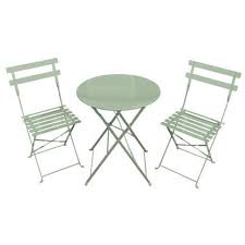 Charles Bentley Wrought Iron Garden Bistro Set Green Homebase Garden Patio Furniture Bistro Set Outdoor Patio Decor