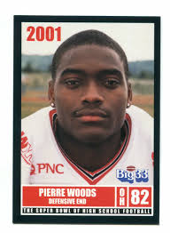 PIERRE WOODS 2001 Big 33 Ohio OH High School card MICHIGAN Wolverines DE